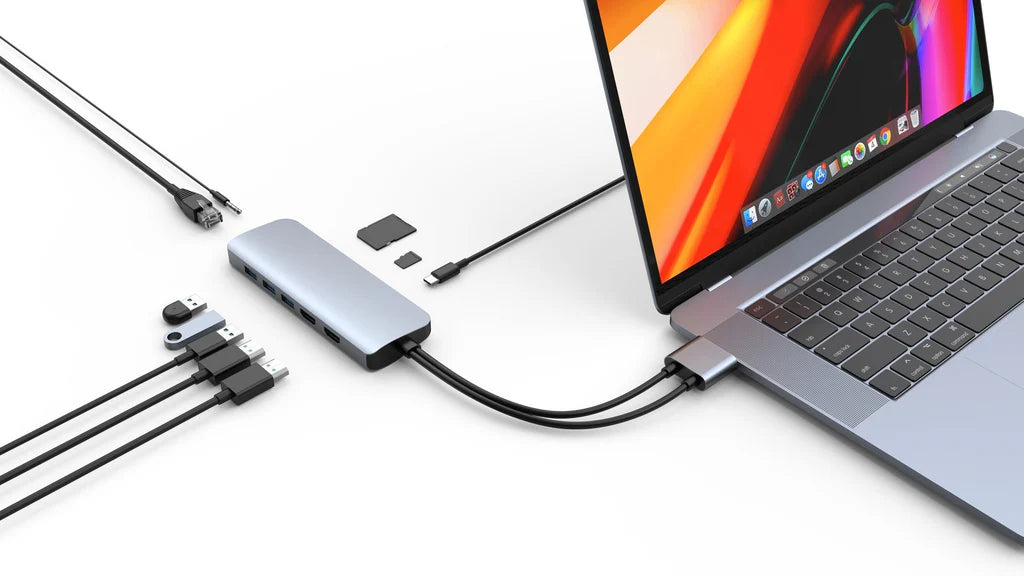HyperDrive VIPER 10-in-2 USB-C Hub - Silver HD392-SILVER