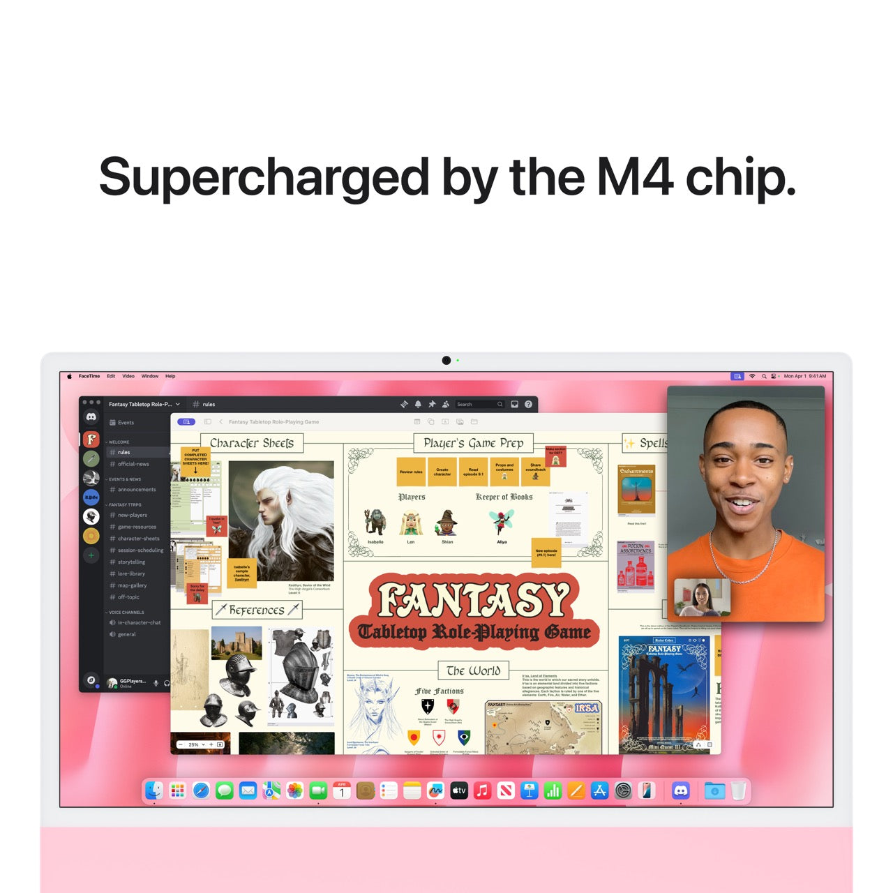 iMac 24in Retina 4.5K - Pink - M4 (8-core CPU / 8-core GPU) - 16GB - 256GB SSD Magic Keyboard (EN)