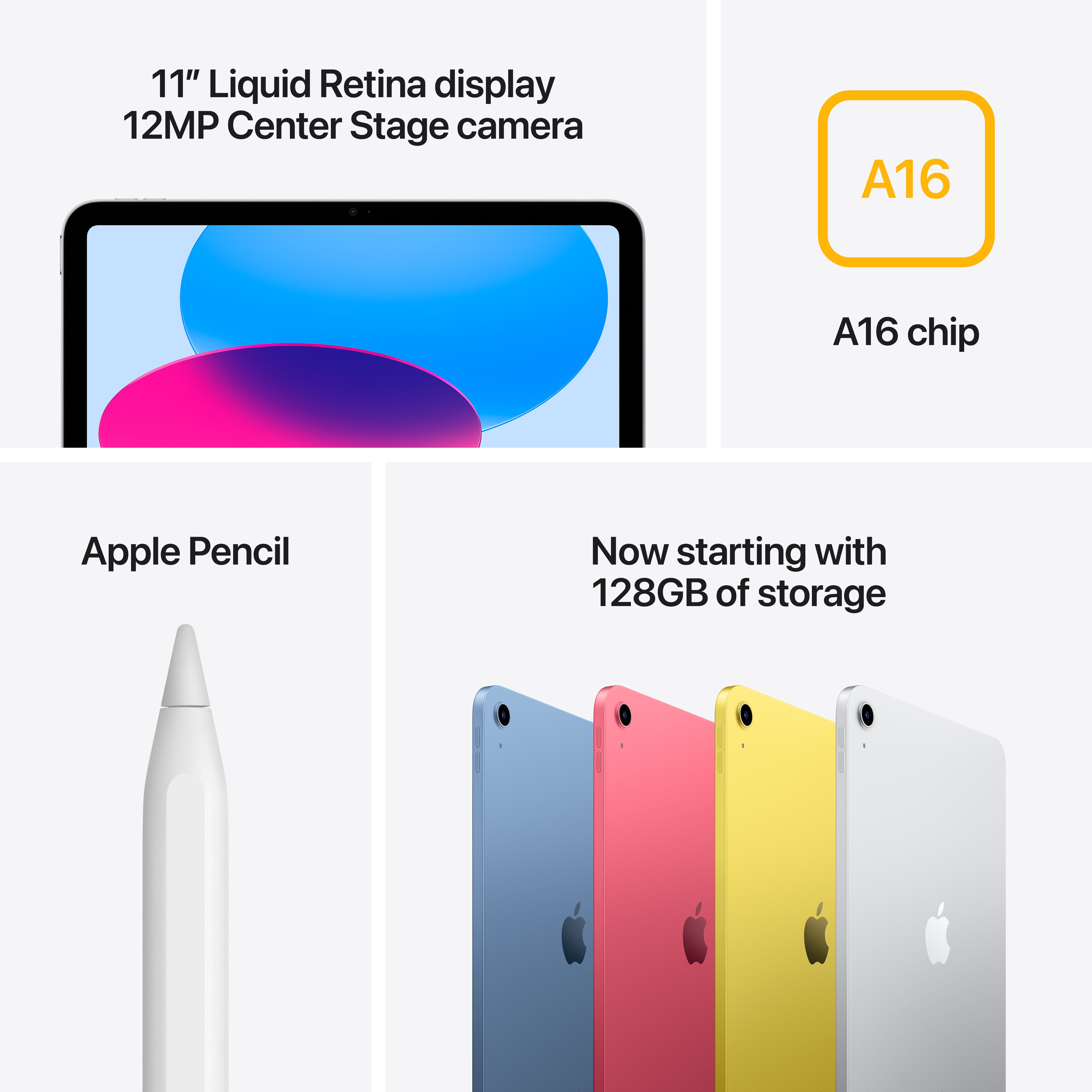 iPad 11in (A16 - 11th Gen) Wi-Fi + Cellular 128GB - Blue - IPAD11IITS