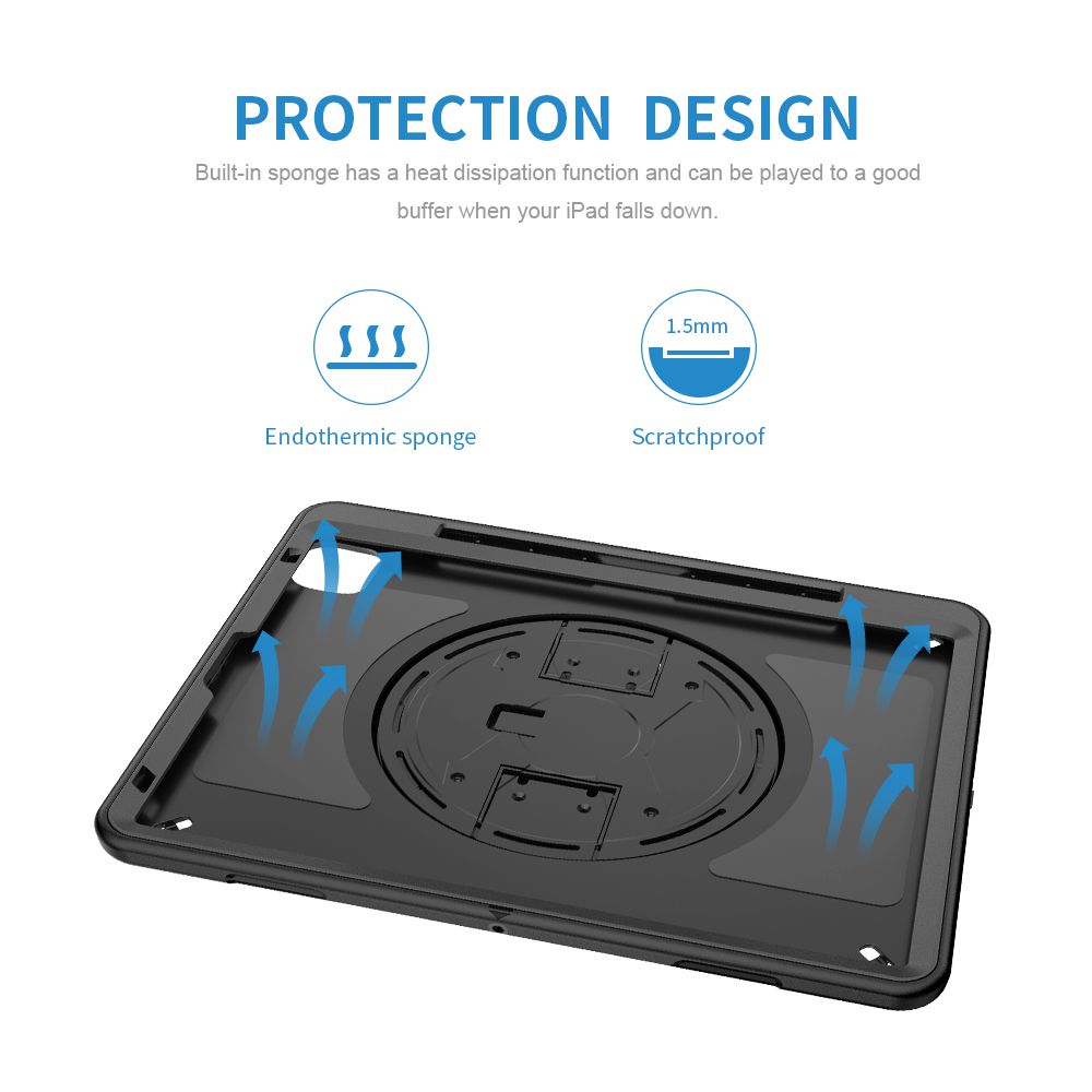 iPad BLACKTECH Defender Case - Black iPad 10th and 11th Generation
