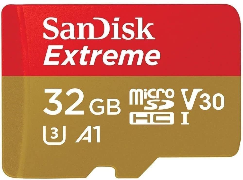 SanDisk Extreme 32 GB UHS-I (U3) microSDHC - 95 MB/s Read - 90 MB/s Write - 633x Memory Speed