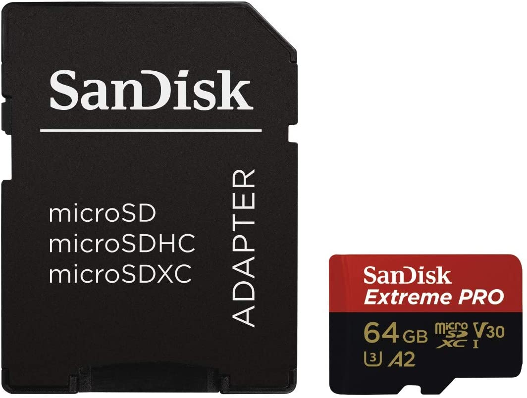 SanDisk Extreme Pro 64GB micro SD SDXC Memory Card UHS-I U3 V30 A2 Performance 170MB/s