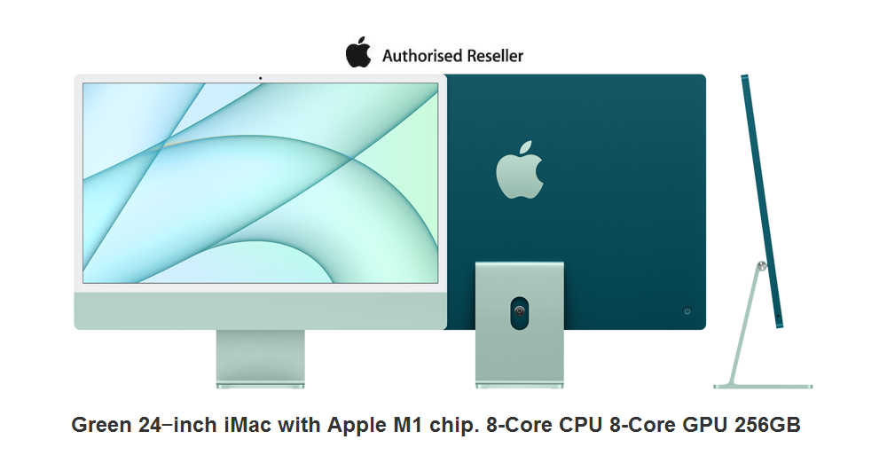 iMac 24‑inch with Apple M1 chip 256GB 8-Core CPU 8-Core GPU - Green