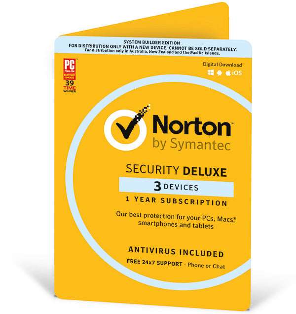 Symantec Norton Security Deluxe 3 Devices 1 Year Subscription